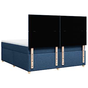 Box spring postel s matrací modrá 180x200 cm textil - obrázek 6