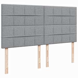 Box spring postel s matrací světle šedá 180 x 200 cm textil - obrázek 7