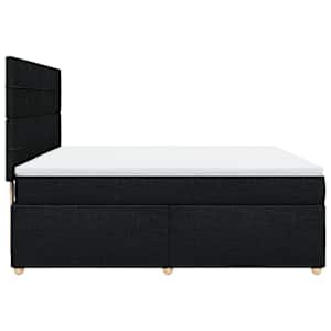 Box spring postel s matrací černá 180x200 cm textil - obrázek 5
