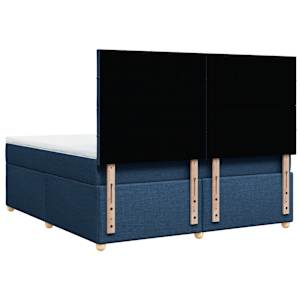 Box spring postel s matrací modrá 180x200 cm textil - obrázek 6