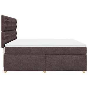 Box spring postel s matrací tmavě hnědá 180x200 cm textil - obrázek 5