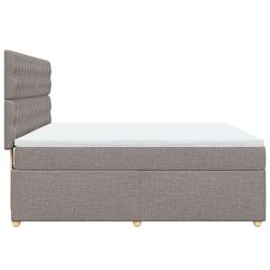 Box spring postel s matrací taupe 180x200 cm textil - obrázek 5