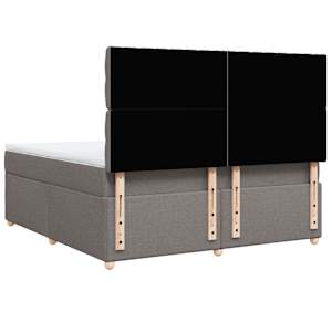 Box spring postel s matrací taupe 180x200 cm textil - obrázek 6