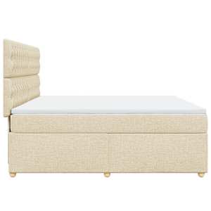 Box spring postel s matrací krémová 180x200 cm textil - obrázek 5