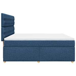 Box spring postel s matrací modrá 180x200 cm textil - obrázek 5