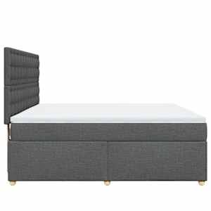 Box spring postel s matrací tmavě šedá 180x200 cm textil - obrázek 5