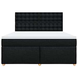 Box spring postel s matrací černá 180x200 cm textil - obrázek 4