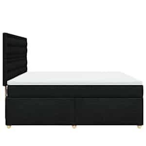 Box spring postel s matrací černá 180x200 cm textil - obrázek 5