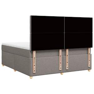 Box spring postel s matrací taupe 180x200 cm textil - obrázek 6