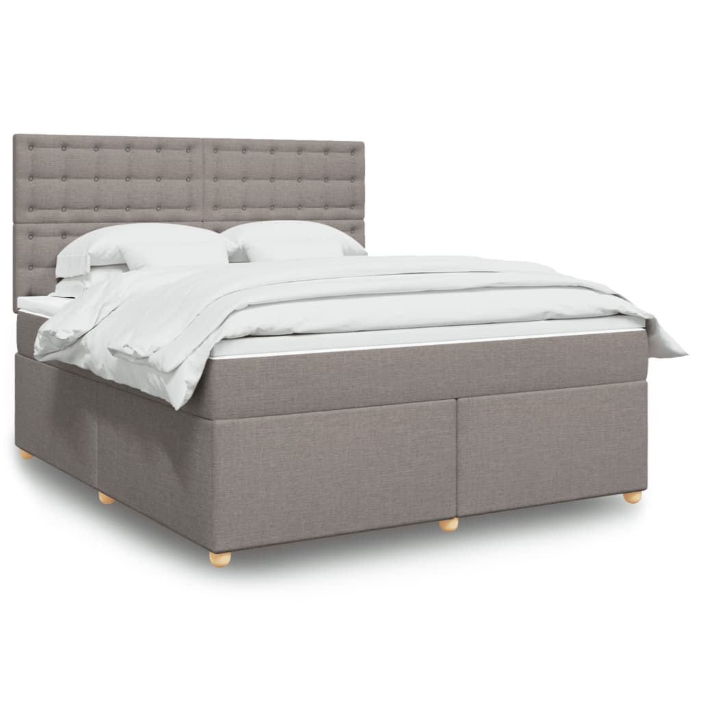 Boxspringbett mit Matratze Taupe 180×200 cm Stoff