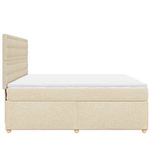 Box spring postel s matrací krémová 180x200 cm textil - obrázek 5