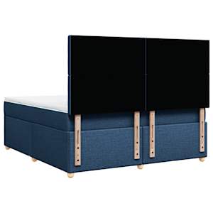 Box spring postel s matrací modrá 180x200 cm textil - obrázek 6