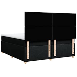 Box spring postel s matrací černá 200x200 cm textil - obrázek 6