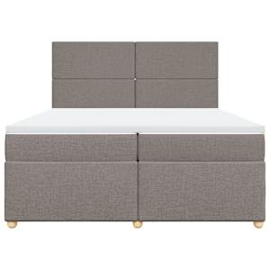 Box spring postel s matrací taupe 200x200 cm textil - obrázek 4