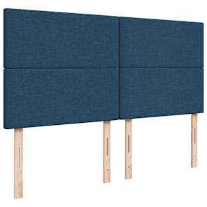 Box spring postel s matrací modrá 200x200 cm textil - obrázek 7
