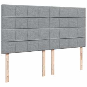 Box spring postel s matrací světle šedá 200 x 200 cm textil - obrázek 7