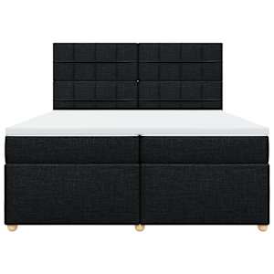 Box spring postel s matrací černá 200x200 cm textil - obrázek 4