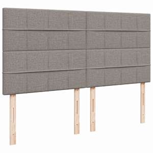 Box spring postel s matrací taupe 200x200 cm textil - obrázek 7