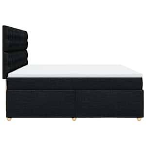 Box spring postel s matrací černá 200x200 cm textil - obrázek 5