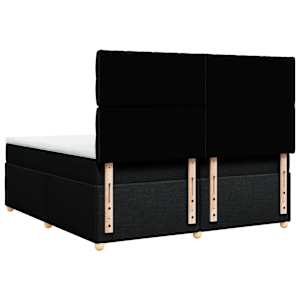 Box spring postel s matrací černá 200x200 cm textil - obrázek 6