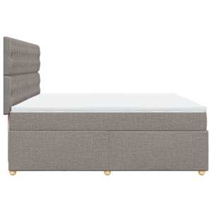 Box spring postel s matrací taupe 200x200 cm textil - obrázek 5