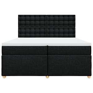 Box spring postel s matrací černá 200x200 cm textil - obrázek 4