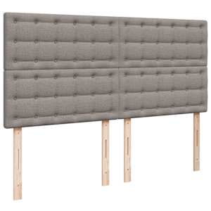 Box spring postel s matrací taupe 200x200 cm textil - obrázek 7