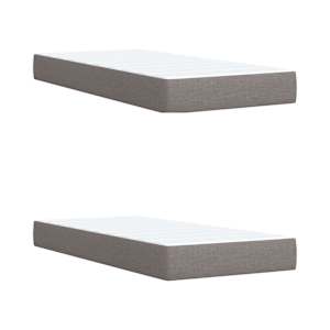 Box spring postel s matrací taupe 200x200 cm textil - obrázek 10