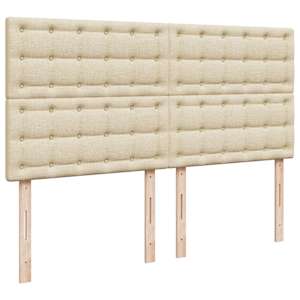 Box spring postel s matrací krémová 200x200 cm textil - obrázek 7