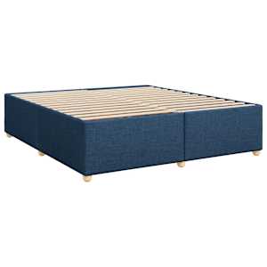 Box spring postel s matrací modrá 200x200 cm textil - obrázek 8