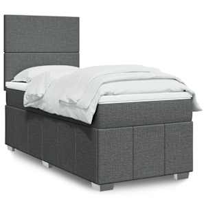 Box spring postel s matrací tmavě šedá 80 x 200 cm textil