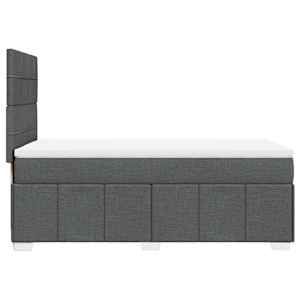 Box spring postel s matrací tmavě šedá 80 x 200 cm textil - obrázek 5