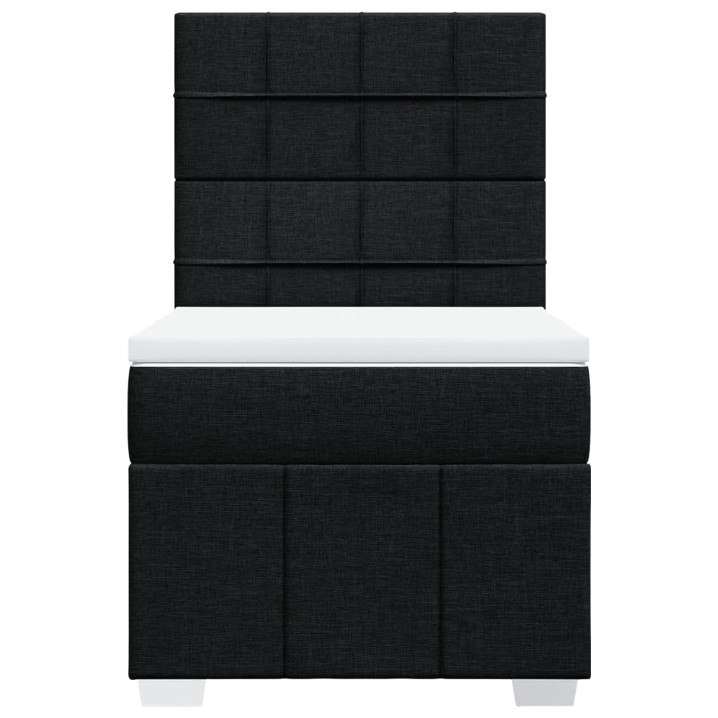 vidaXL Boxspring met matras stof zwart 80x200 cm, foto 4