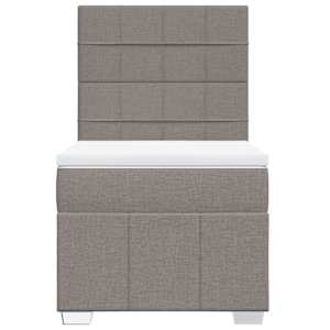 Box spring postel s matrací taupe 80x200 cm textil - obrázek 4