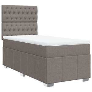 Box spring postel s matrací taupe 80x200 cm textil - obrázek 2