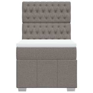 Box spring postel s matrací taupe 80x200 cm textil - obrázek 4