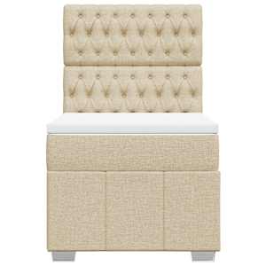 Box spring postel s matrací krémová 80 x 200 cm textil - obrázek 4
