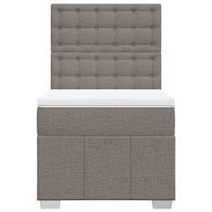 Box spring postel s matrací taupe 80x200 cm textil - obrázek 4
