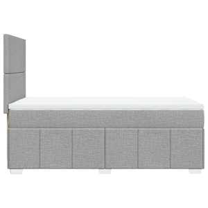 Box spring postel s matrací světle šedá 90x190 cm textil - obrázek 5