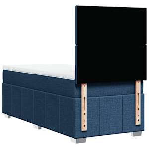 Box spring postel s matrací modrá 90x190 cm textil - obrázek 6