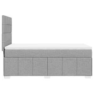 Box spring postel s matrací světle šedá 90x190 cm textil - obrázek 5