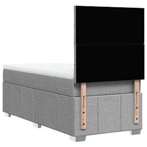 Box spring postel s matrací světle šedá 90x190 cm textil - obrázek 6