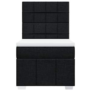 Box spring postel s matrací černá 90x190 cm textil - obrázek 4