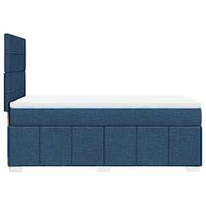 Box spring postel s matrací modrá 90x190 cm textil - obrázek 5