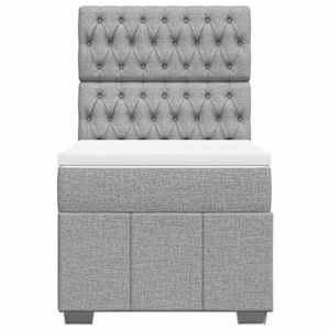 Box spring postel s matrací světle šedá 90x190 cm textil - obrázek 4