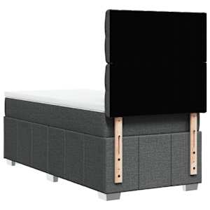 Box spring postel s matrací tmavě šedá 90x190 cm textil - obrázek 6