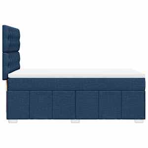 Box spring postel s matrací modrá 90x190 cm textil - obrázek 5