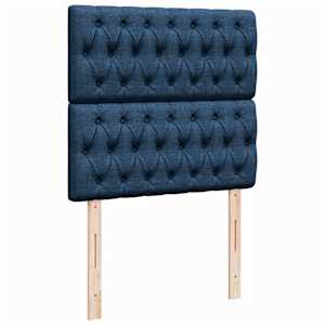Box spring postel s matrací modrá 90x190 cm textil - obrázek 7