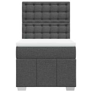 Box spring postel s matrací tmavě šedá 90x190 cm textil - obrázek 4