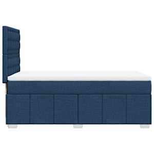Box spring postel s matrací modrá 90x190 cm textil - obrázek 5
